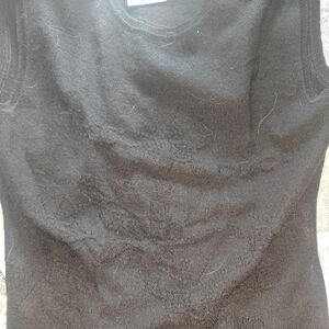 Chanel camelia black tank top